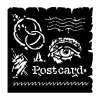 Woodware stencil 6''x6'' - Postcard