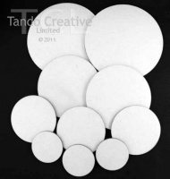 Tando Creative - White Lined Chipboard Circles - Grab Bag pack of 10