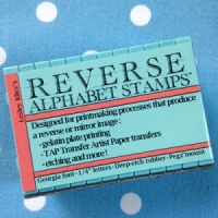 Reverse Alphabet Stamp Set by Lesley Riley