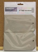 Tando Creative - Set of 8 Greyboard Tags size 9