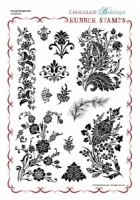 Brocade Backgrounds Rubber Stamp Sheet - A4