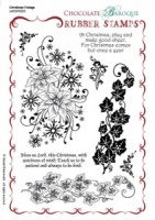 Christmas Foliage A5 Rubber Stamp