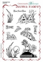 Home Sweet Home Rubber stamp sheet - A5