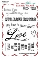 Words of Love Rubber stamp sheet - A6