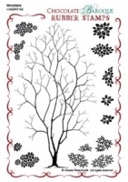 Woodland Design a Tree Rubber stamp sheet - A6