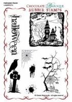 Halloween Raven Rubber stamp sheet - A6
