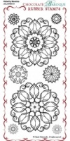 Waterlily Mandala Rubber Stamp Sheet - DL
