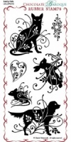 Swirly Pets Rubber Stamp Sheet - DL