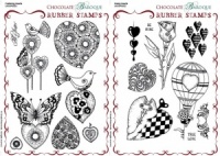 Punky Hearts/Fluttering Hearts Rubber stamps Multi-buy - A5