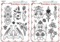 Fleurs Nouveau/Nouveau Lovebirds Rubber stamps Multi-buy - A5