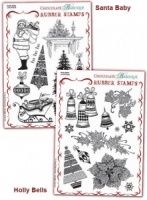 Holly Bells/Santa Baby Rubber stamps Multi-buy - A5
