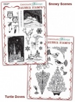 Snowy Scenes/Turtle Doves Rubber stamps Multi-buy - A5